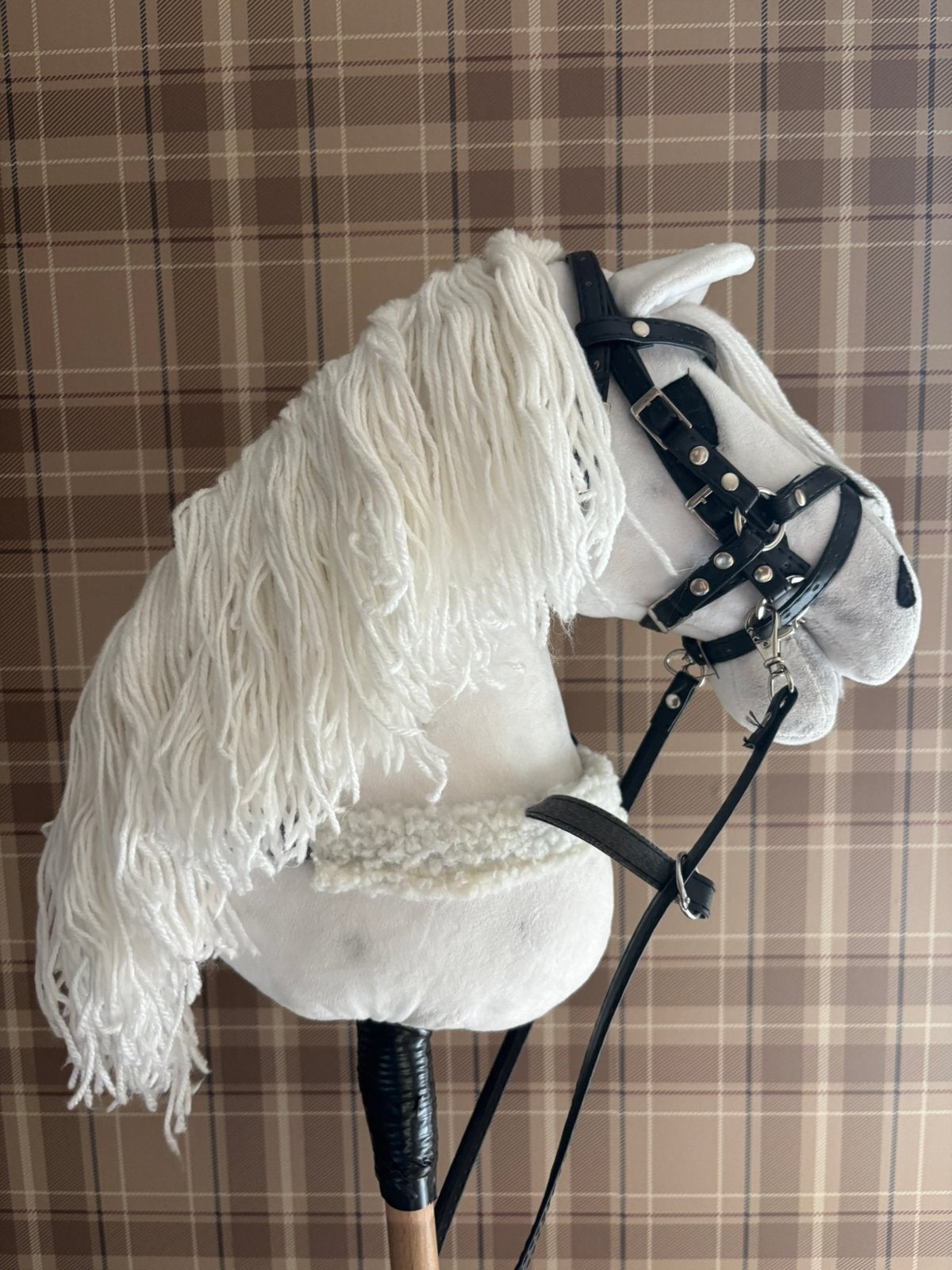 Kwalitatief handgemaakt stokpaardje, hobby horse, Ophalen, Zo goed als nieuw
