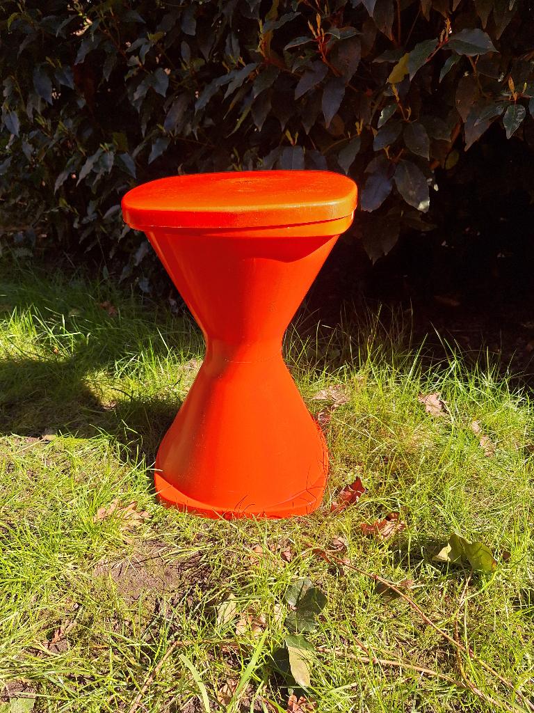 Barkruk  oranje retro retro jaren 60, sixties, Enlèvement, Comme neuf, Plastique
