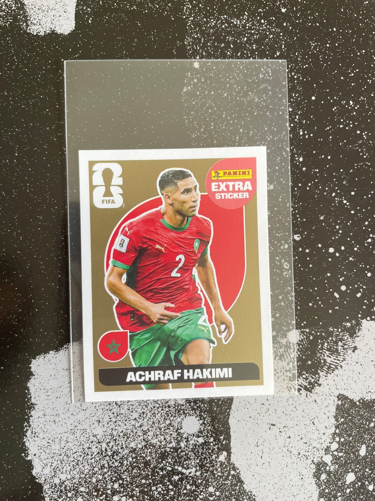 ACHRAF HAKIMI GOLD EXTRA STICKER PANINI 2026, Enlèvement ou Envoi, Comme neuf