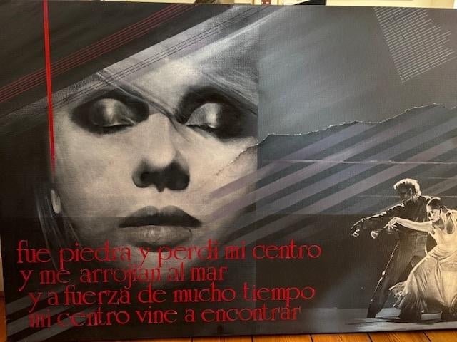 Schilderij  "Fue Piedra y perdi mi centro" (Mon Camelbeke), Enlèvement