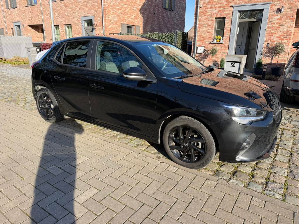 Opel Corsa 1.2 5 deurs model 2021 Euro 6d, Auto's, Voorwielaandrijving, Electronic Stability Program (ESP), Stof, Zwart