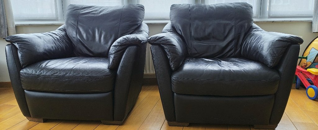 Fauteuils IKEA VRETA (2 pièces), Maison & Meubles, Fauteuils, 75 à 100 cm, Enlèvement, Utilisé, Cuir