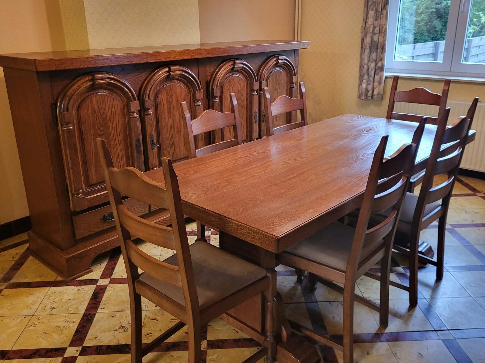 Salle à manger en chêne complète, Maison & Meubles, Enlèvement, Chêne