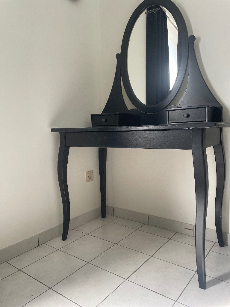 Dressoir tafel met spiegel, Ophalen, Gebruikt, Hout