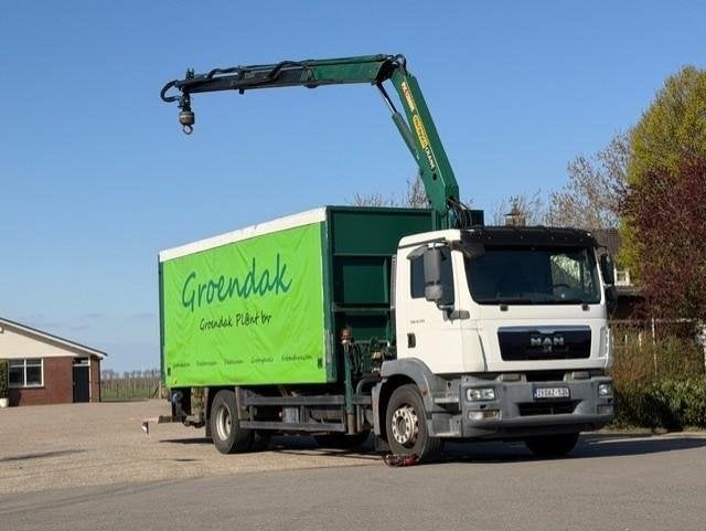 MAN TGM 19.250 PALFINGER GRUE/CAPAIN COULISSANT/À PLAT/SPÉ, 250 ch, Euro 5, Achat, Entreprise