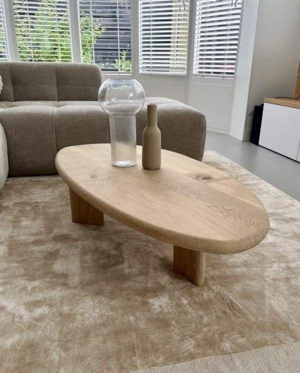 Table basse en chêne biologique fabriquée à la main, Maison & Meubles, Tables | Tables de salon, Comme neuf, 5 – 50, 50 à 100 cm