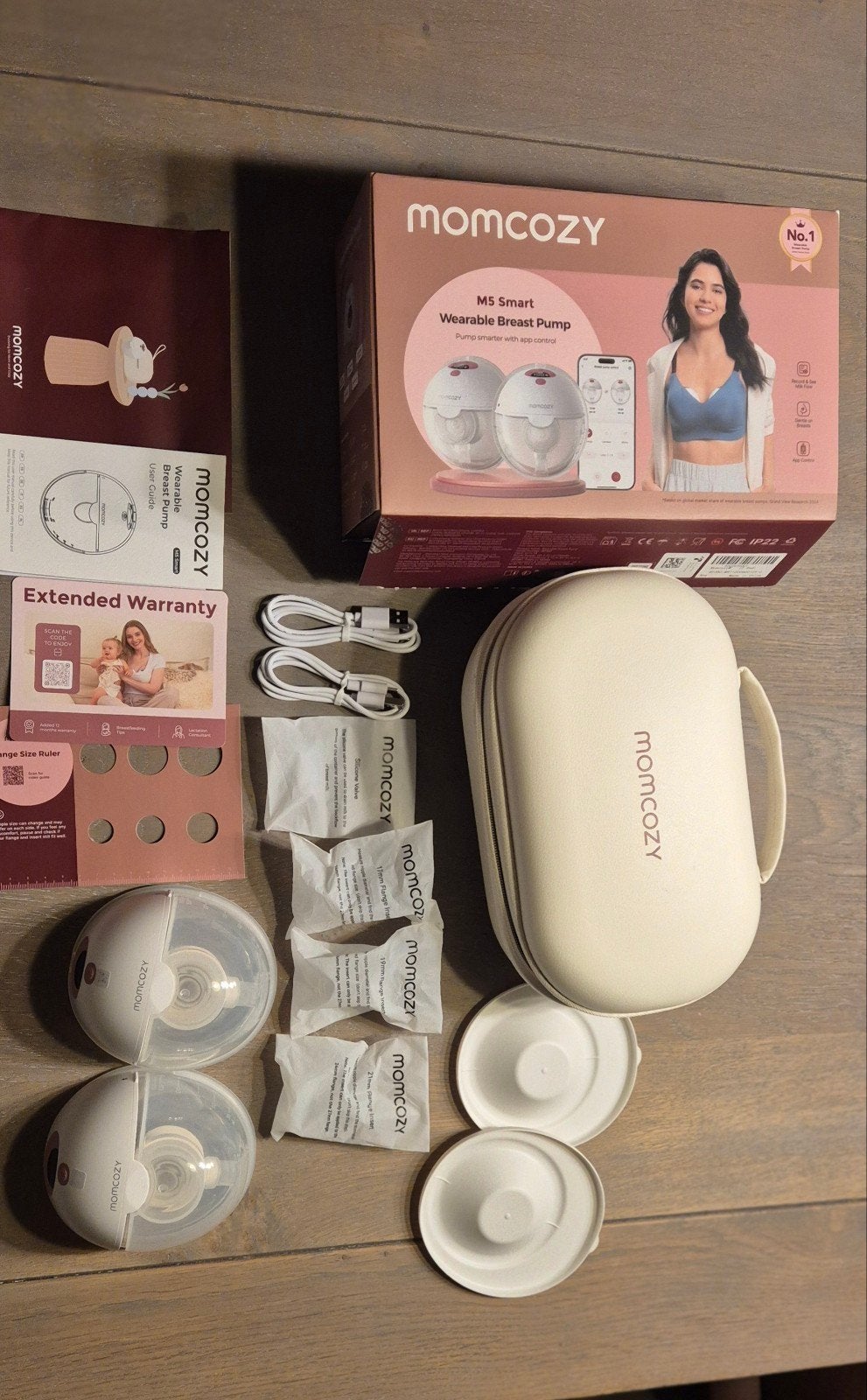 Momcozy M5 Borstkolf set + 120 melkzakjes + Avent compressen, Kinderen en Baby's, Babyvoeding en Toebehoren, Ophalen, Overige merken