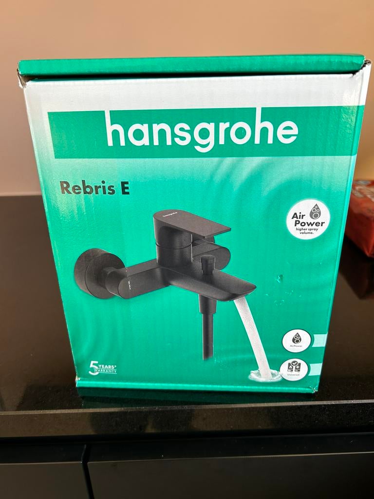Mitigeur de salle de bain Hansgrohe Rebris E, noir, Bricolage & Construction, Sanitaire, Enlèvement, Neuf, Robinet