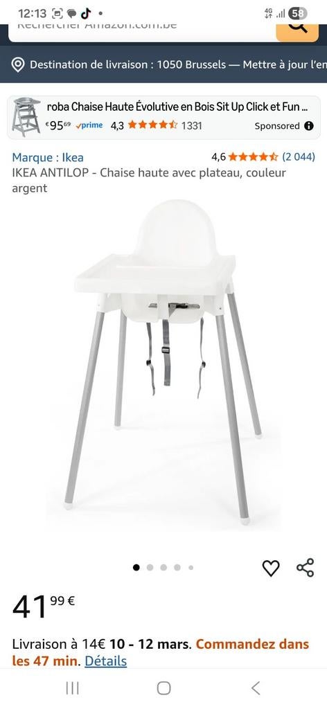 A vendre chaises bébé avec tablette état impeccable, Enfants & Bébés, Enlèvement ou Envoi