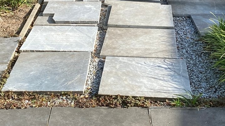 Blauwe hardsteen. 60 op 60, Tuin en Terras, Ophalen, Gebruikt