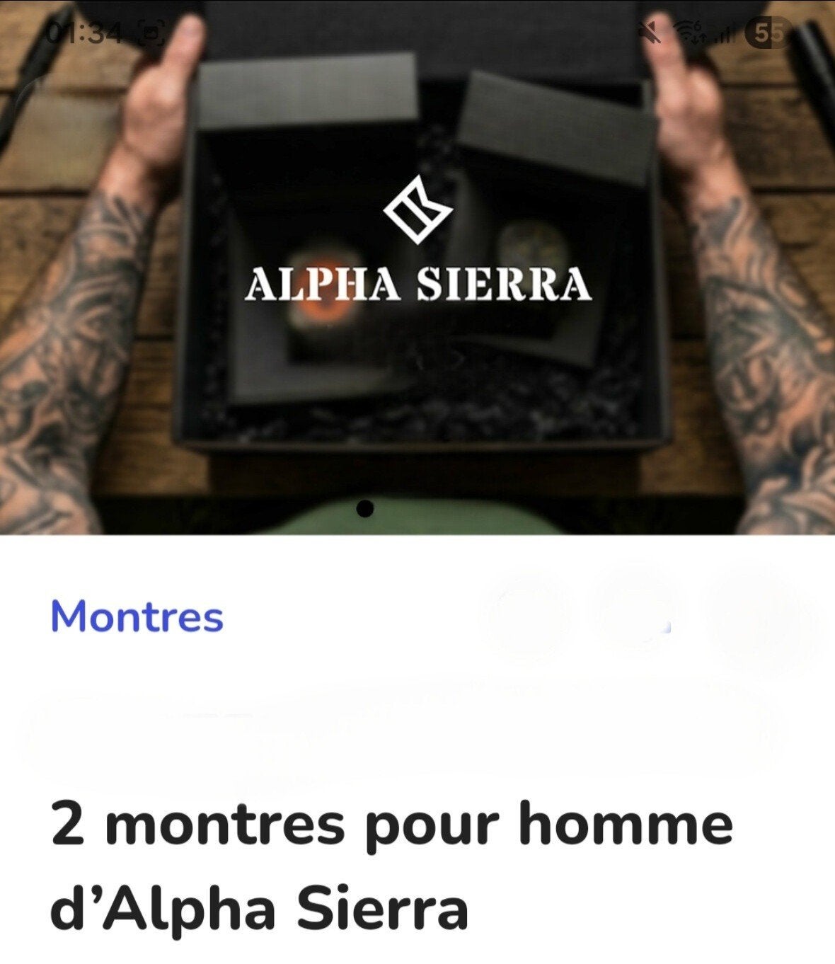 2 montre pour Homme Alpha Sierra Série Limitée Neuf, Tickets en Kaartjes, Kortingen en Cadeaubonnen