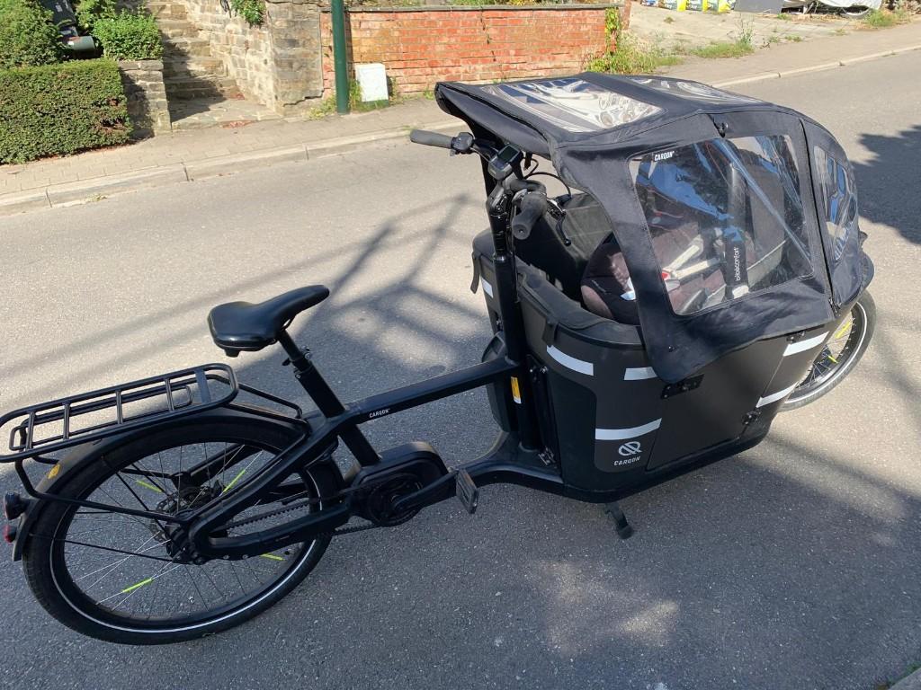 Velo Cargo Carqon classic E2 cargobike, Fietsen en Brommers, Fietsen | Bakfietsen, Gebruikt, Overige merken, 3 kinderen, Elektrisch