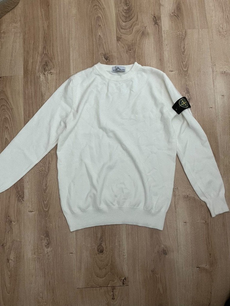 Trui van Stone Island, Stone island, Maat 48/50 (M), Wit, Nieuw