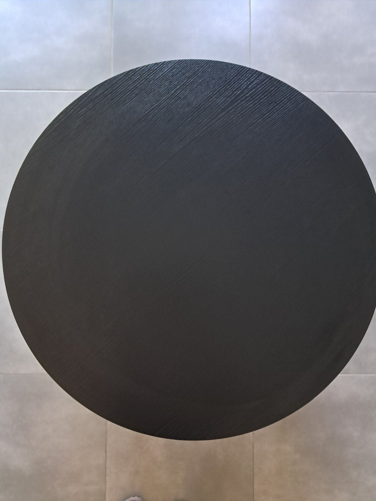 Zwarte ronde salontafel, Ophalen, Rond, 50 tot 100 cm, Zo goed als nieuw