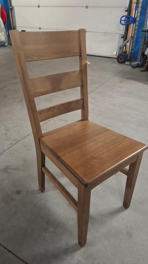 26 houten horeca stoelen hoge rug massief partij bistro, Ophalen of Verzenden, Bruin, Hout