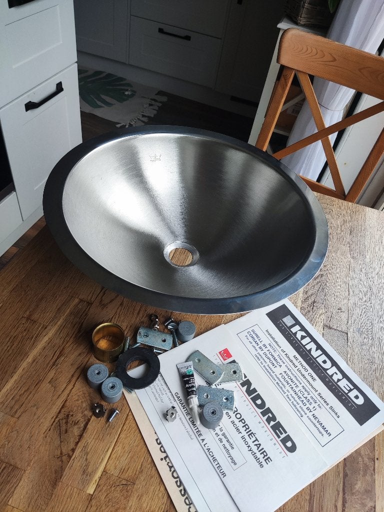 Inbouw spoelbak wasbak RVS Kindred, Ophalen, Nieuw, Inox, Wastafel