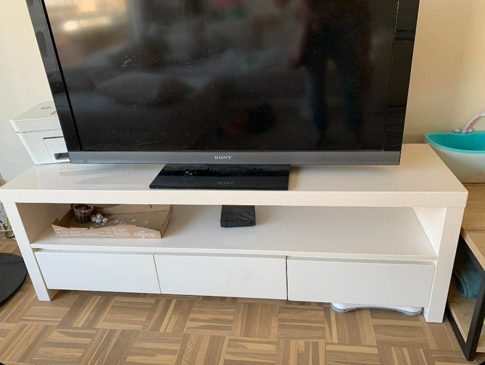 3 delige set tv kast, kubuskast en salontafel, Enlèvement, Comme neuf, Modern