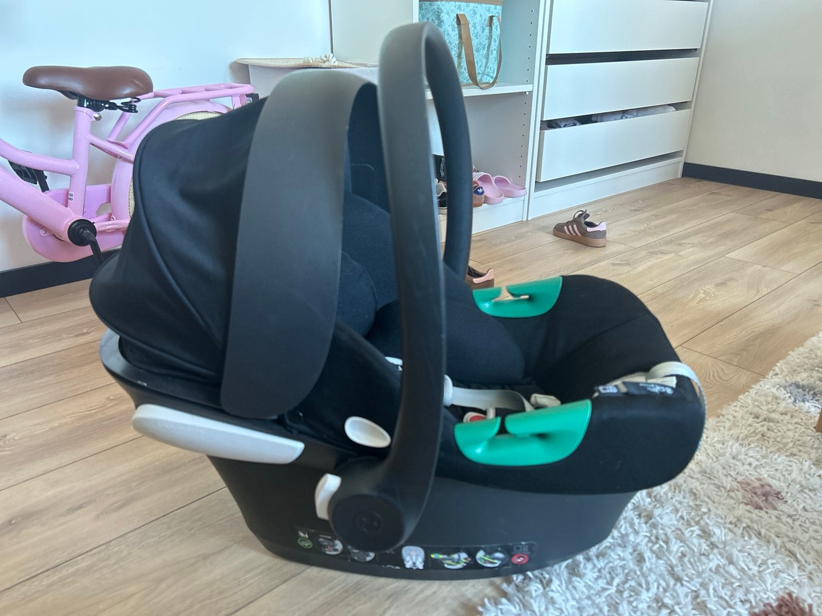 Siège auto bébé Cybex noir à vendre, Enlèvement, Utilisé