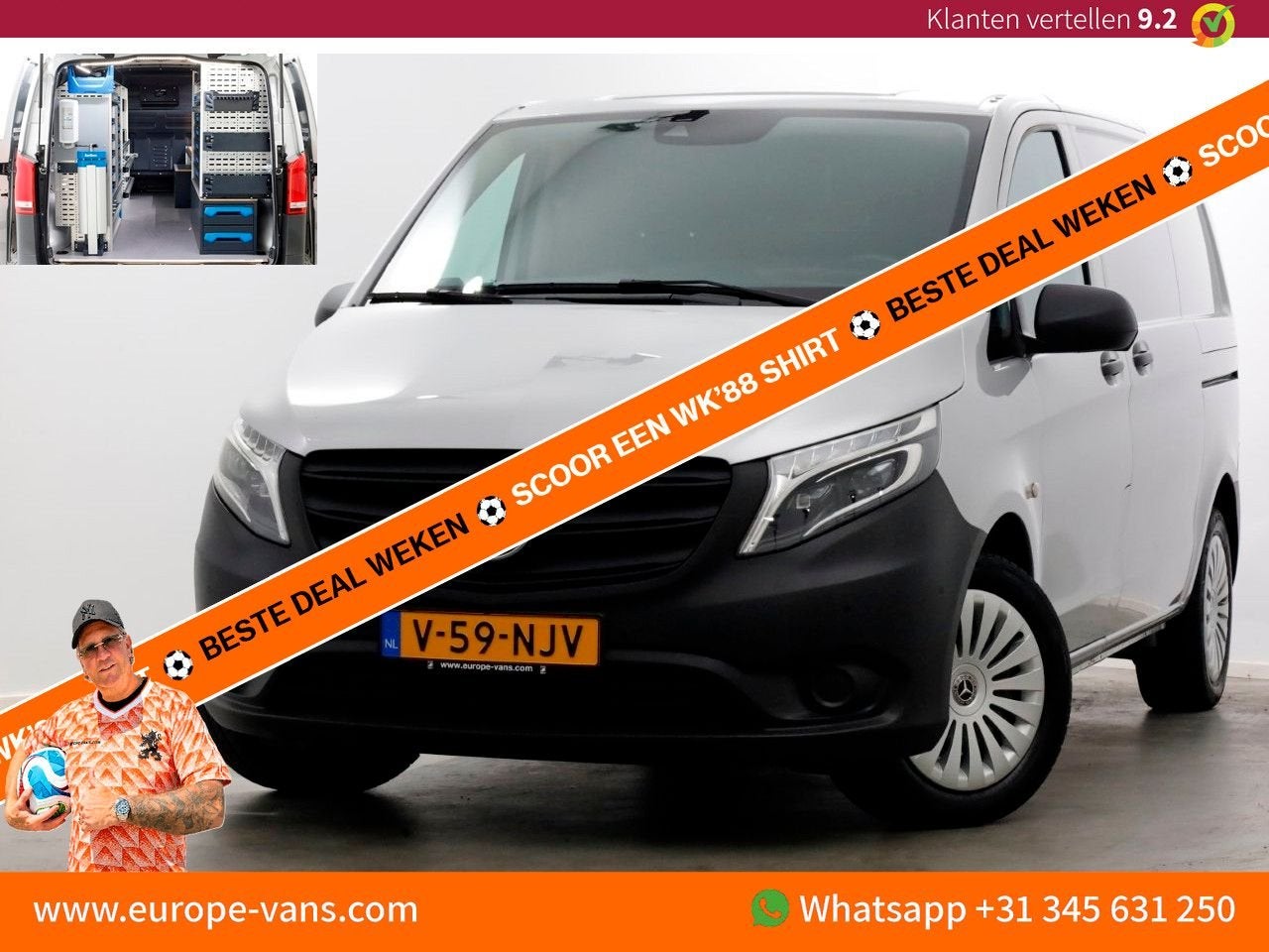 Mercedes-Benz Vito CDI 136pk Compact 9G Automaat 2x Schuifde, Auto's, Bestelwagens en Lichte vracht, Bedrijf, ABS, Airconditioning