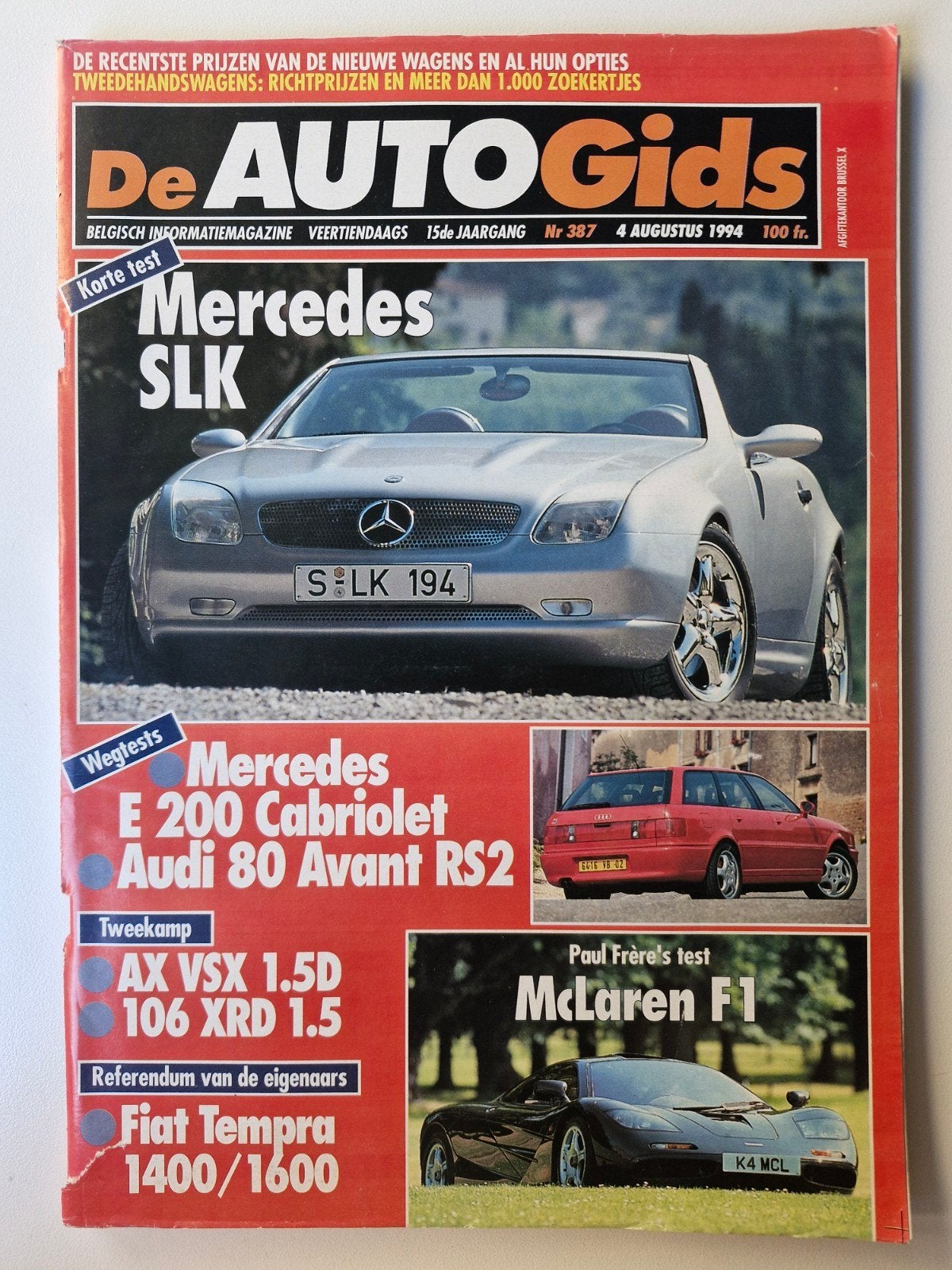 Autogids 387, Enlèvement ou Envoi