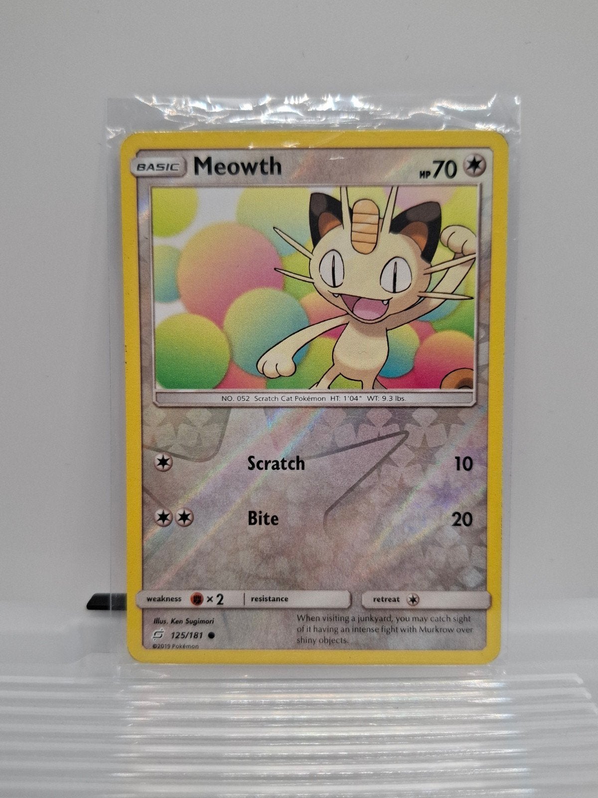 Meowth Reverse Holo 125/181 Team Up, Ophalen of Verzenden