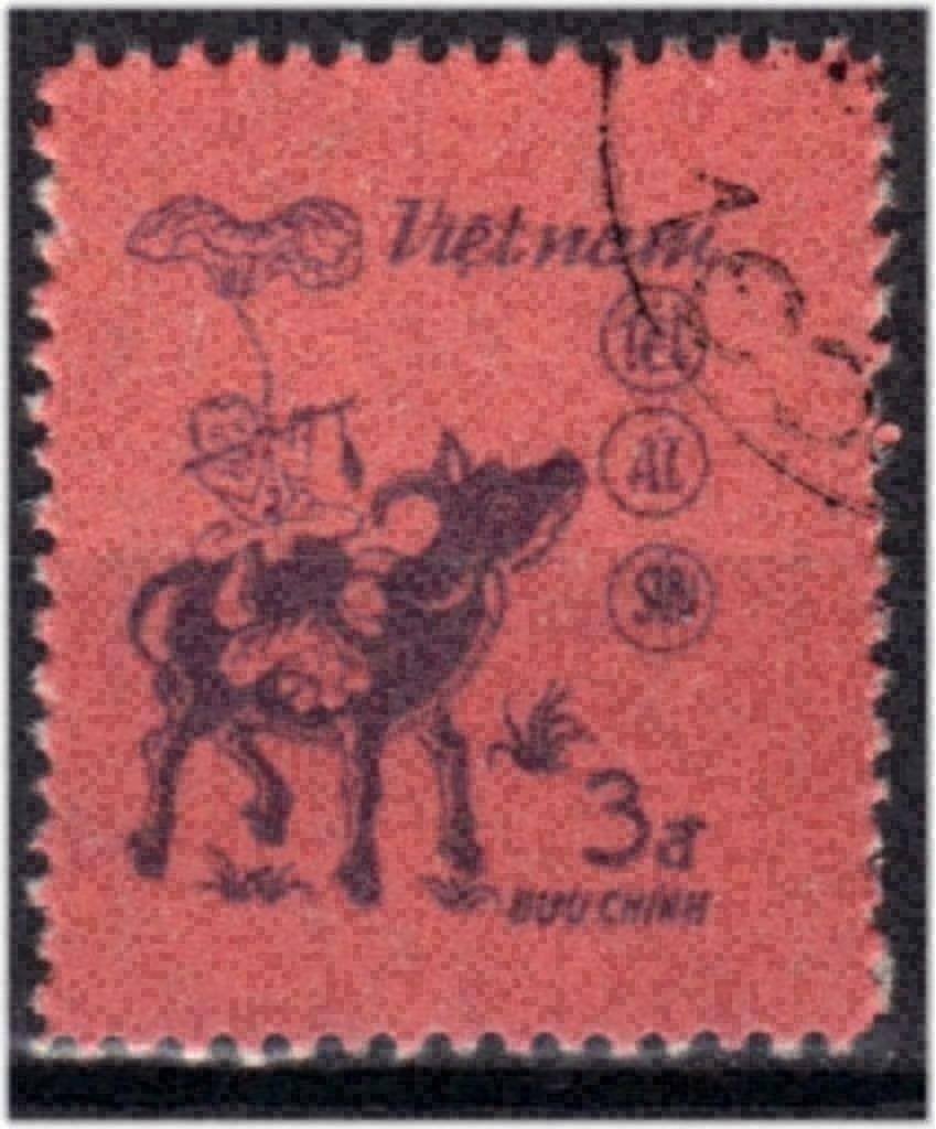 Vietnam 1985 - Yvert 568 - Jaar van de Buffel (ST), Verzenden, Gestempeld