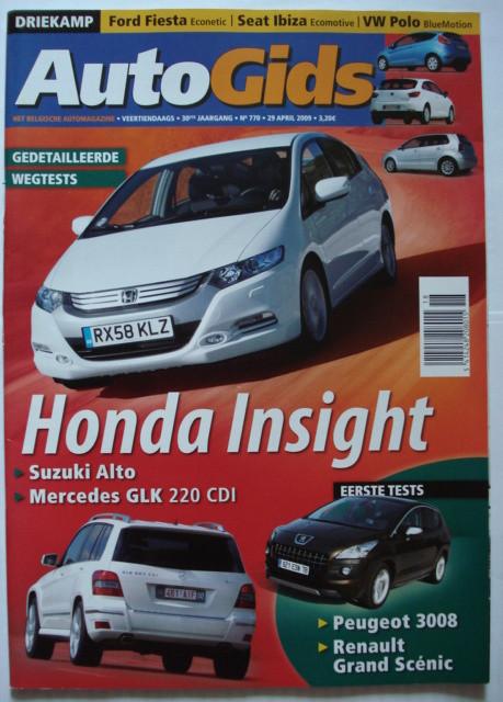 AutoGids 770 Honda Insight/BMW Isetta/Mercedes GLK/Suzuki Al, Boeken, Verzenden, Zo goed als nieuw, Algemeen