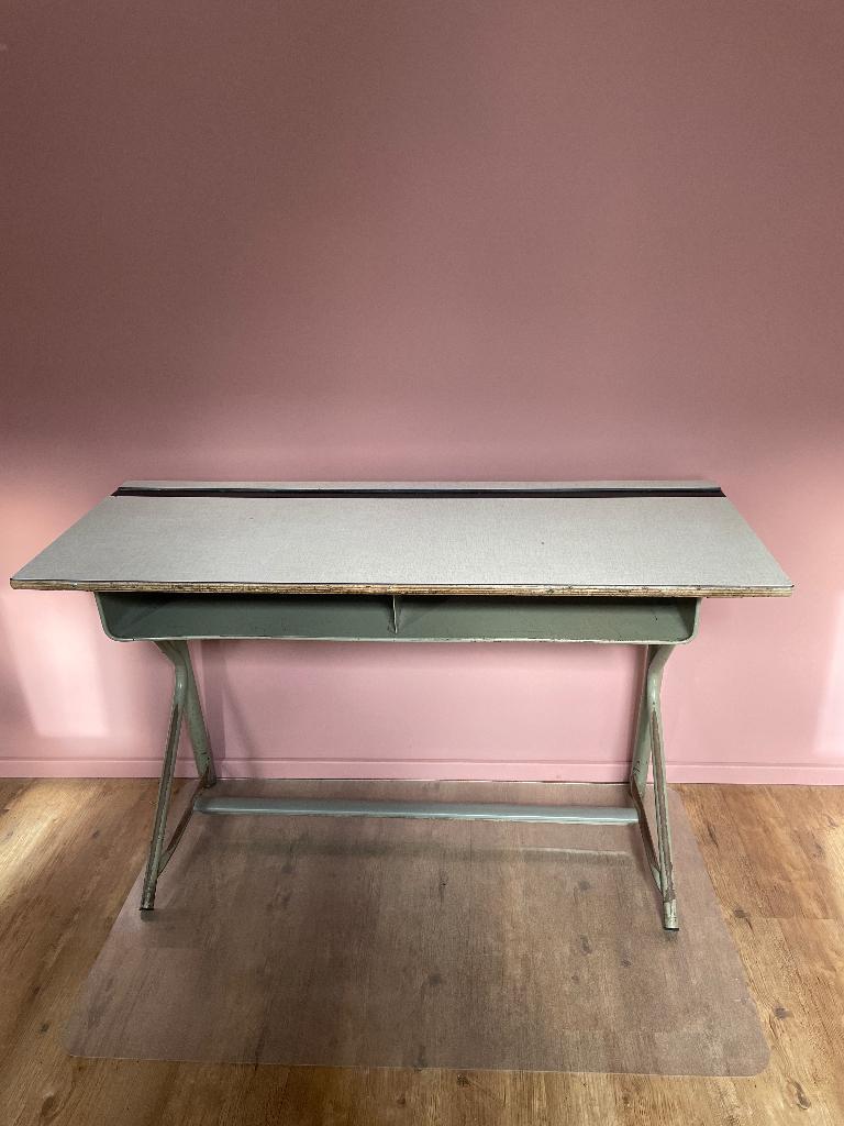 Schoolbank als bureau, Huis en Inrichting, Bureaus, Ophalen, Gebruikt