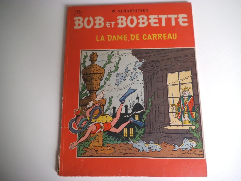 Bob et Bobette 37 La dame de carreau 1962, Gelezen, Willy Vandersteen, Eén stripboek, Ophalen of Verzenden