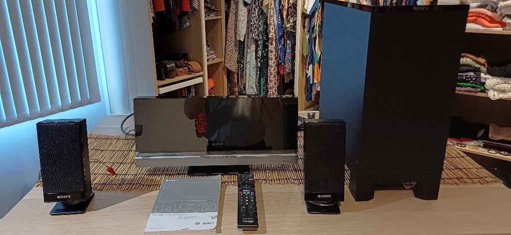 Home Cinema Sony avec mode d'emploi et télécommande, Comme neuf, Sony, 70 watts ou plus, Lecteur DVD