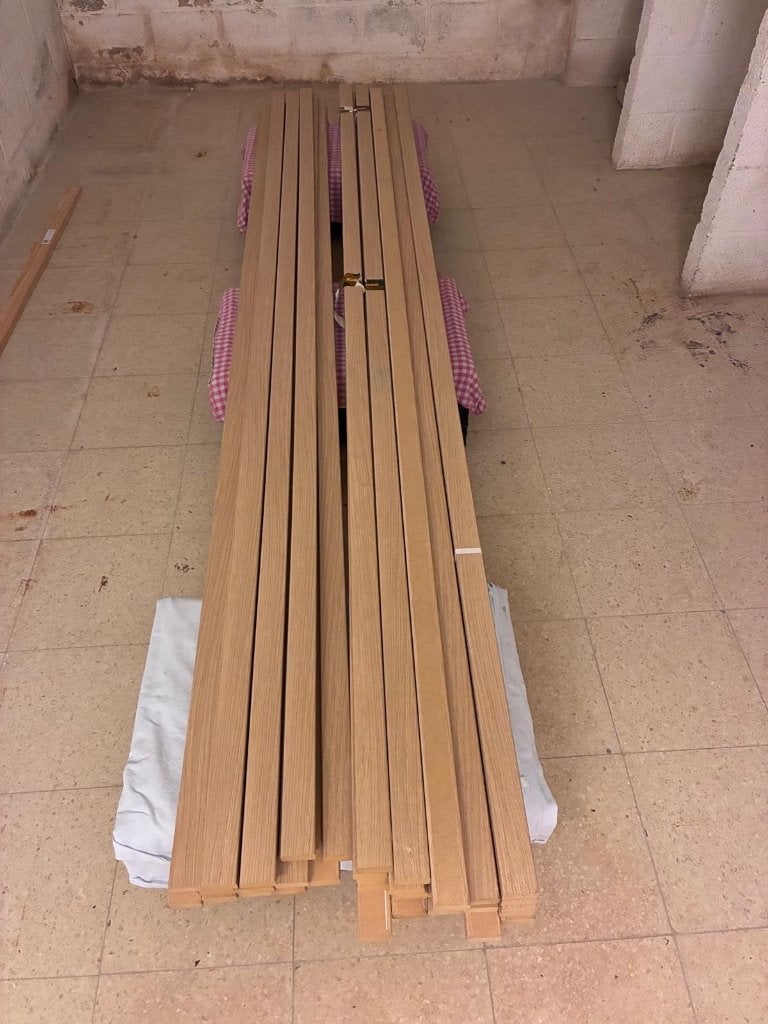 Lattenwand Decowall MDF eiken, lengte 260cm, 40 stuks, Doe-het-zelf en Bouw, Ophalen, Nieuw, Hout