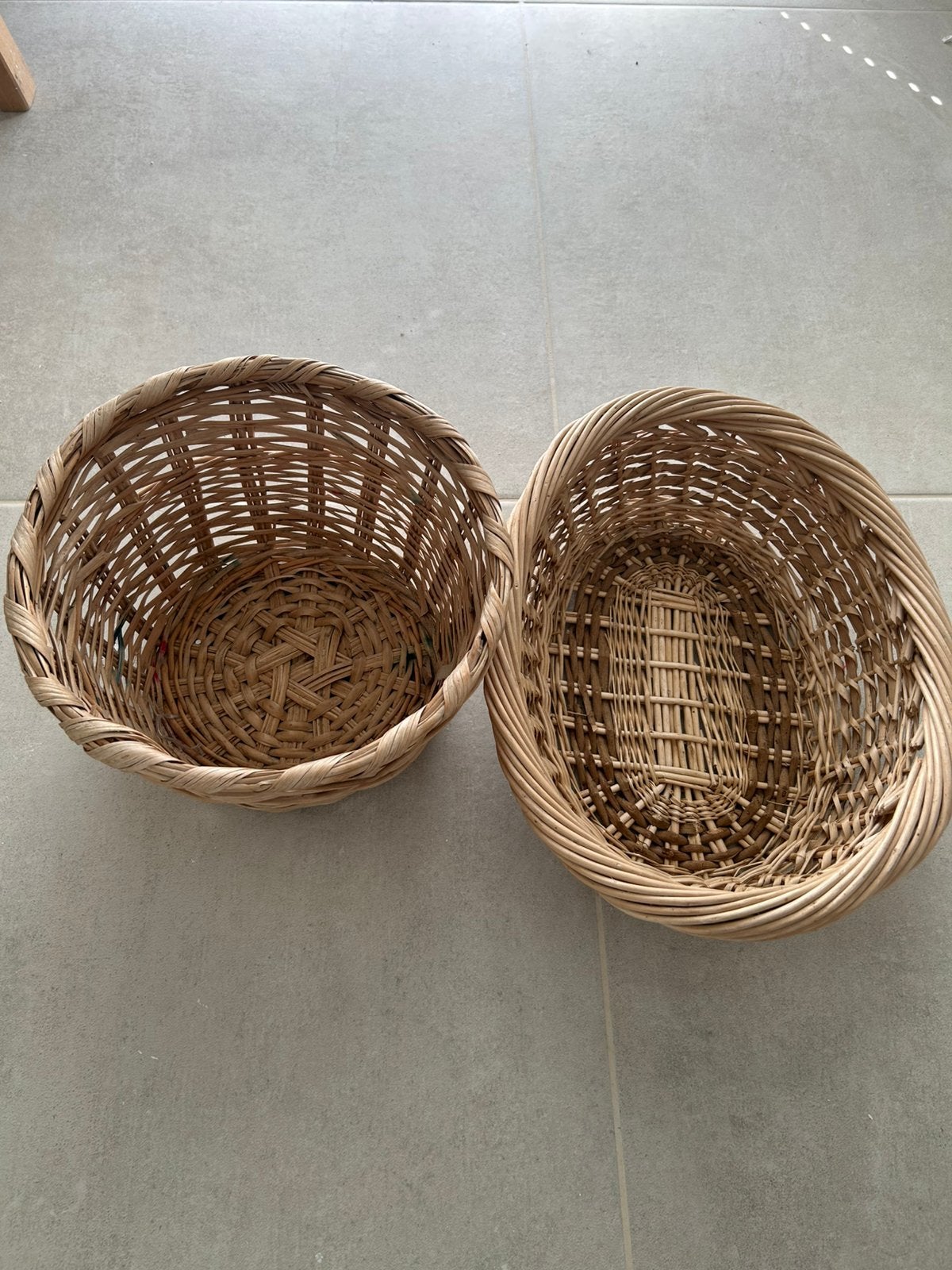 Set van 2 rieten manden, Ophalen, Gebruikt, Mand, Riet
