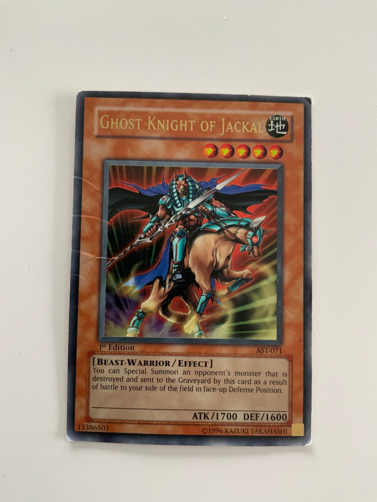 Yu gi Oh first edition GhostKnight of Jackal, Ophalen, Gebruikt