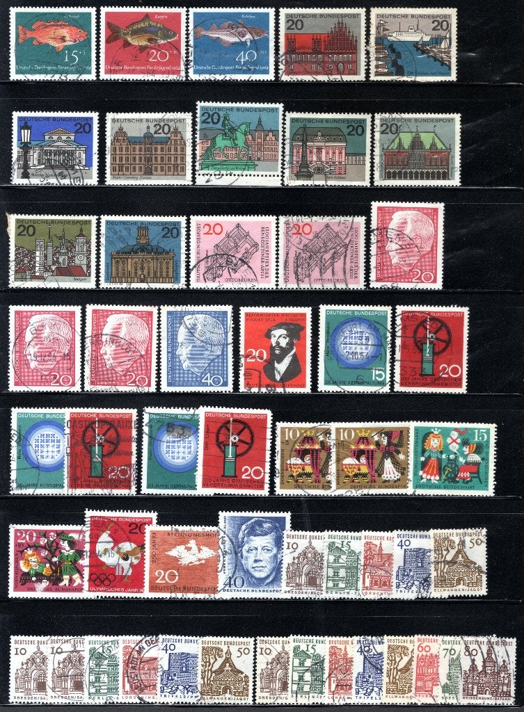 ALLEMAGNE Lot 1964 estampillé, Envoi, RFA, Affranchi
