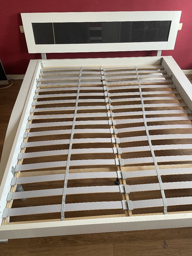 bed (gratis), Huis en Inrichting, Slaapkamer | Bedden, Ophalen, Gebruikt, Wit, Tweepersoons
