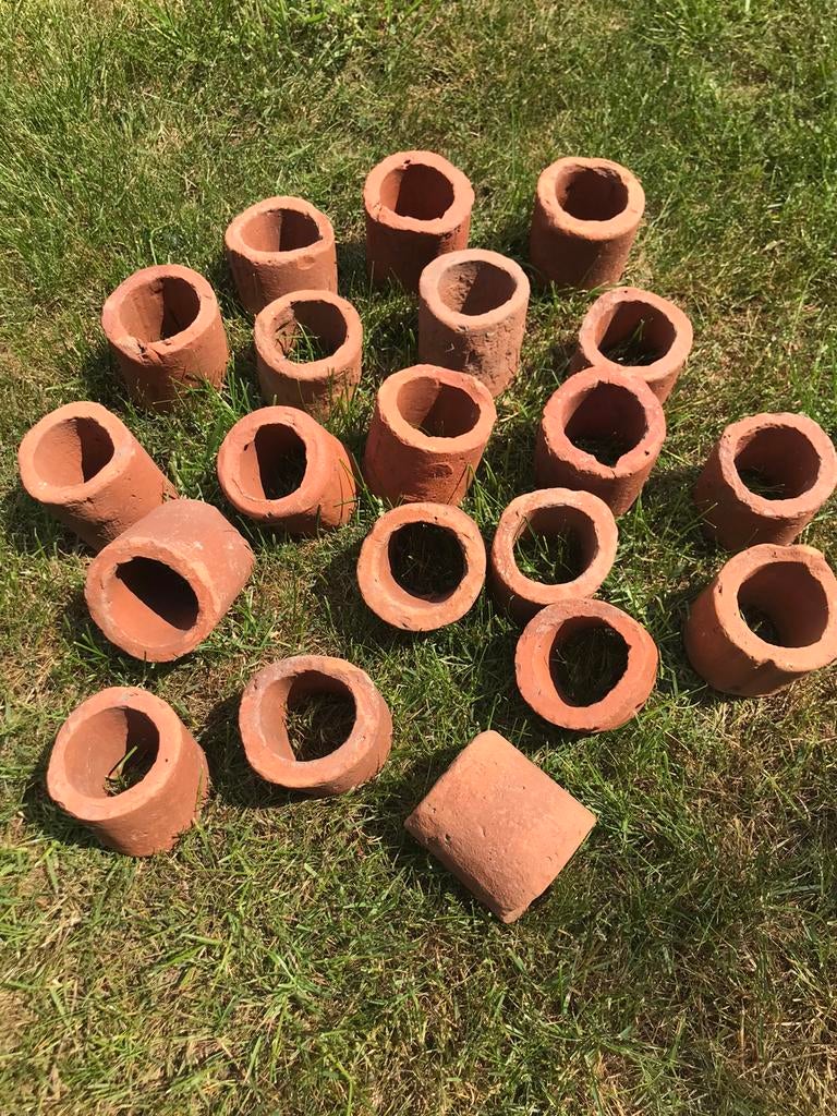 Te koop OUDE Terracotta HALSBANDEN voor in de tuin.., Antiek en Kunst
