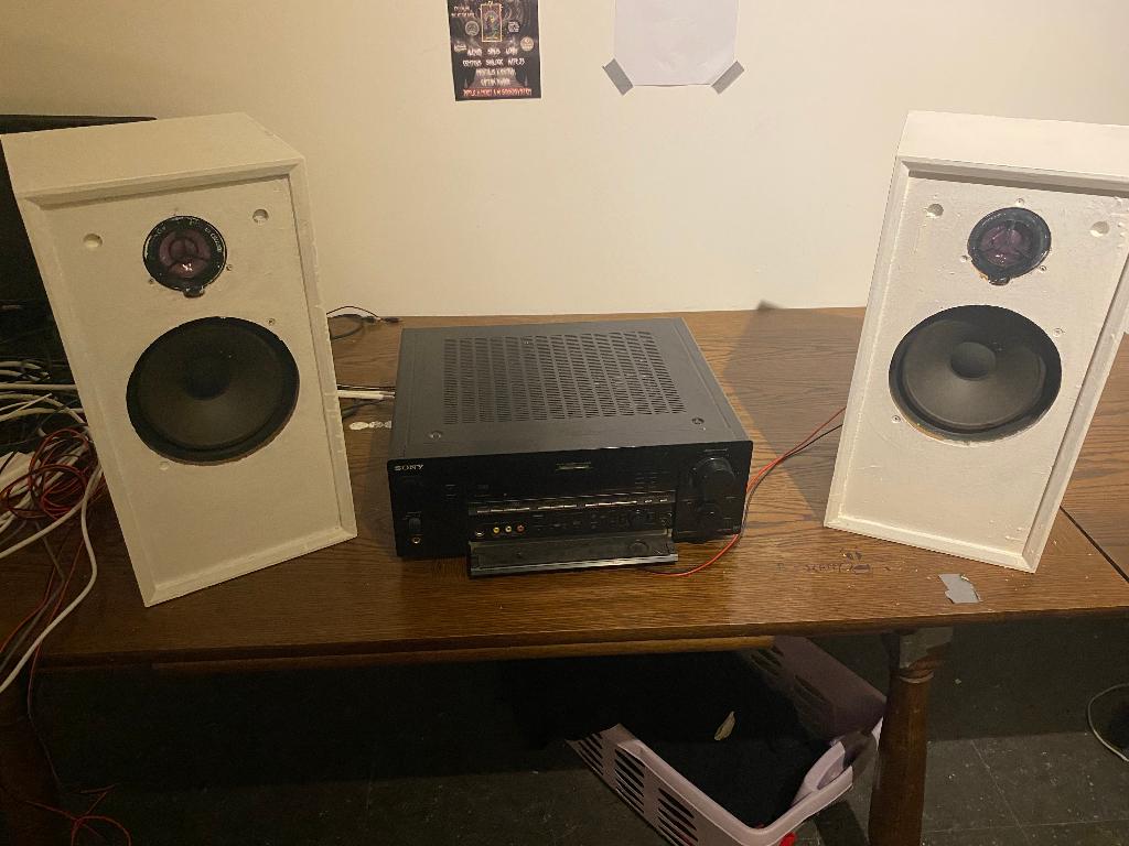 Wharfedale Super Lintons (Wit), Audio, Tv en Foto, Luidsprekerboxen, Gebruikt, Front, Rear of Stereo speakers, Overige merken