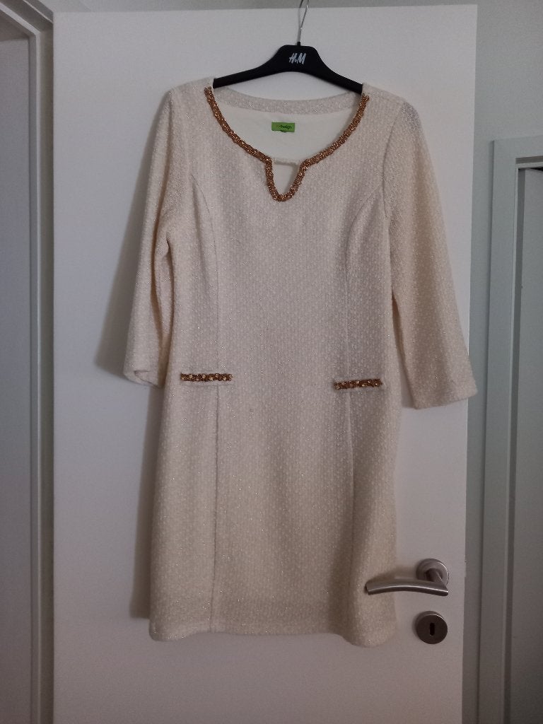 Feestkledij - maat 40, Kleding | Dames, Jurken, Beige, Gedragen, Boven de knie, Ophalen