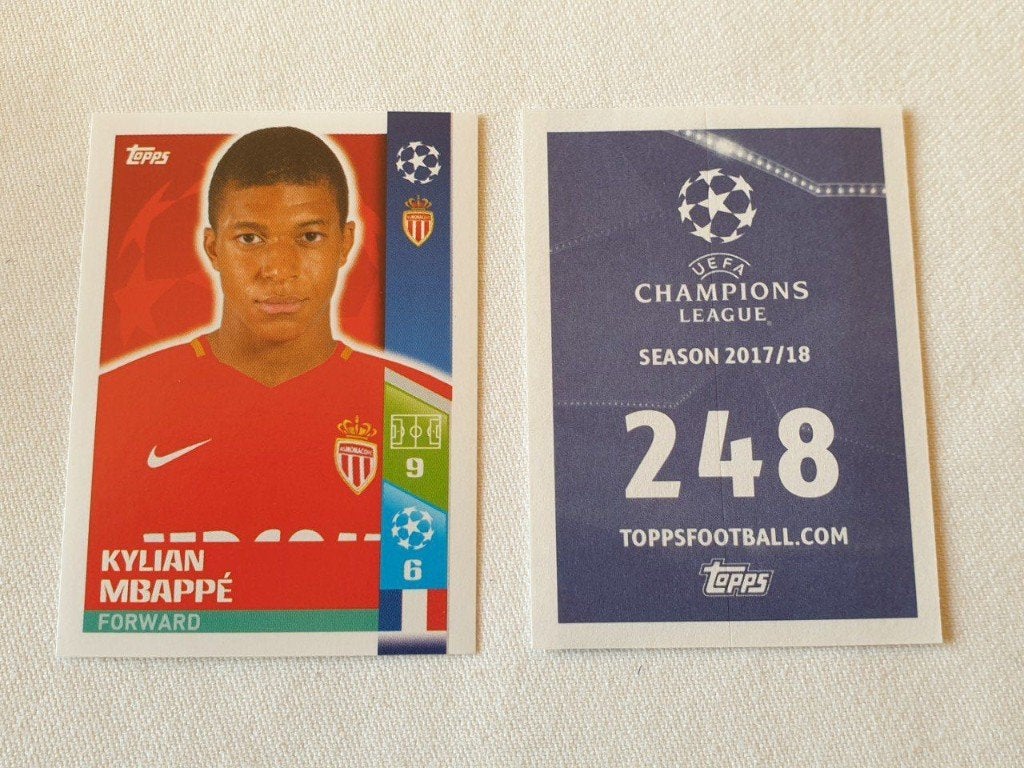 Mbappe Champions League 2017 zeldzame sticker, Ophalen of Verzenden, Nieuw, Sport