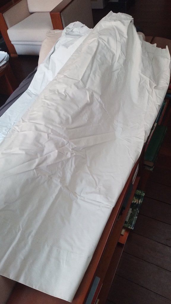 Verduisterend gordijn black out 175x165 hoog metalen haken, 150 tot 200 cm, Ophalen of Verzenden, Zo goed als nieuw, Crème