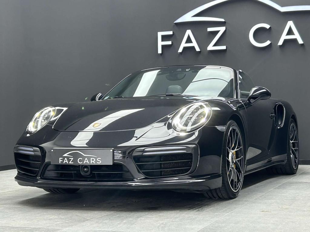 Porsche 911 991.2 Turbo S 3.8 Turbo PDK * FREIN CERAMIQUE *, Auto's, Porsche, Gebruikt, Cabriolet, Zwart, Leder