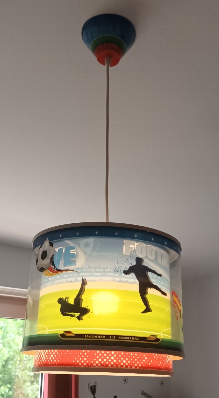 Lampe suspendue « Football » pour chambre d'enfant, Comme neuf, Synthétique, Enlèvement, E27 (grand)