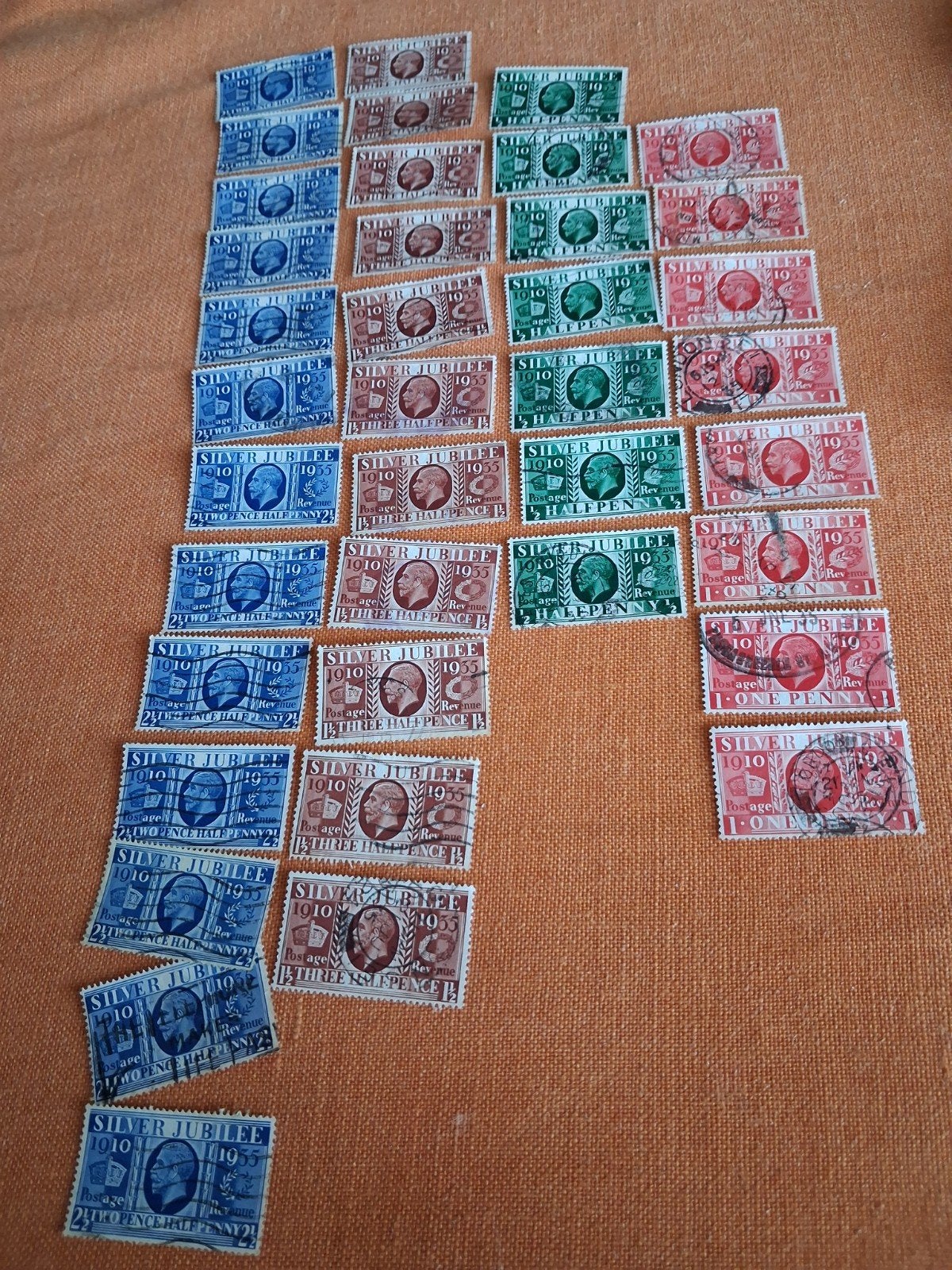 1935 Timbres anglais  Jubilé d’argent du Roi George V, Enlèvement ou Envoi