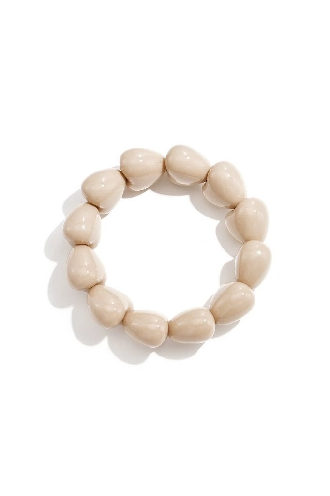 Armband met chunky harten kralen, Enlèvement ou Envoi, Neuf, Orange, Acier