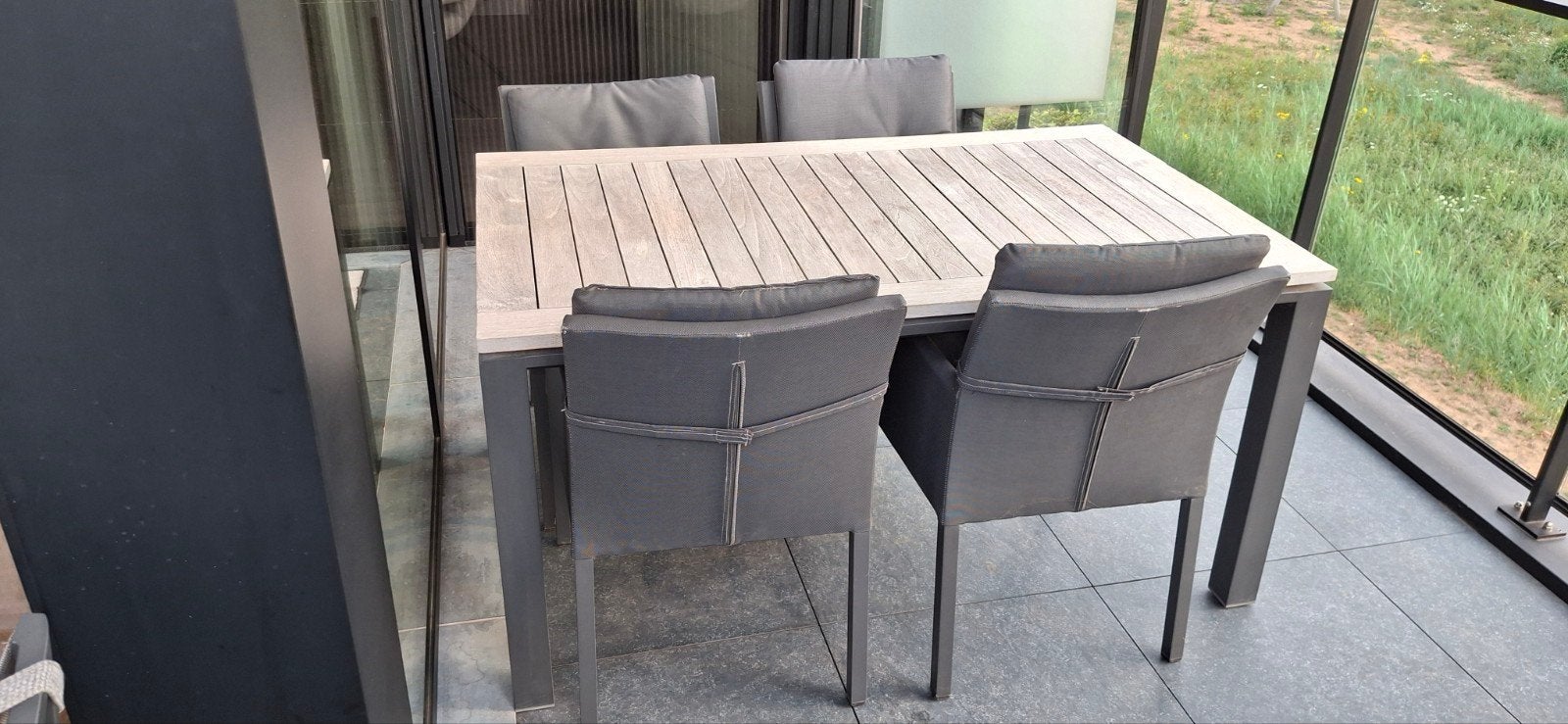 tuintafel met 4 stoelen, Tuin en Terras, Ophalen