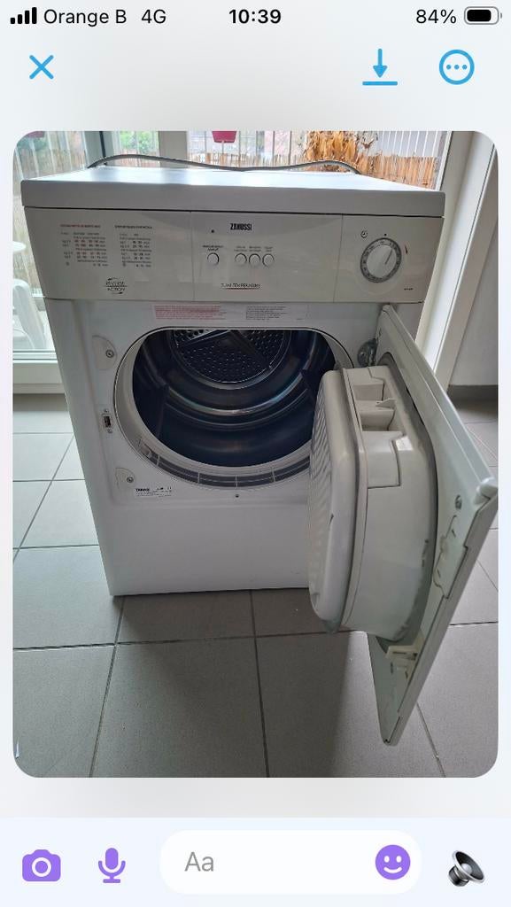 Zanussi droogkast, Ophalen, Gebruikt