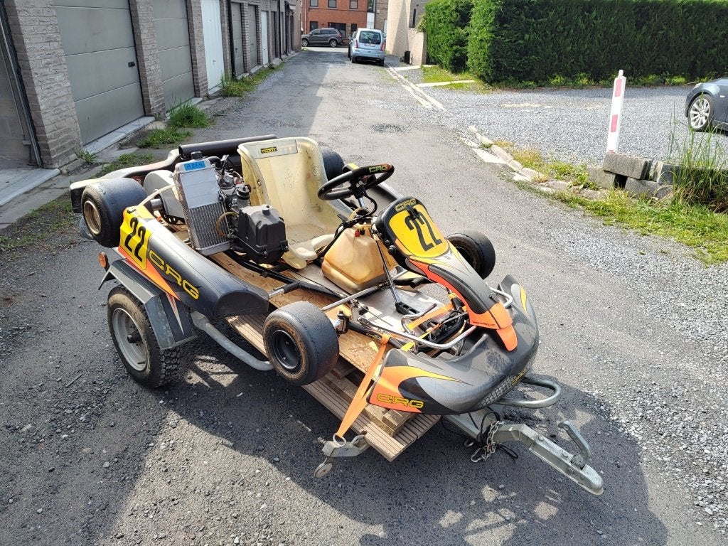 KART Marque CRG 125cc + jeu de 4 pneus + chariot Peu servi, Enlèvement, Utilisé, Kart
