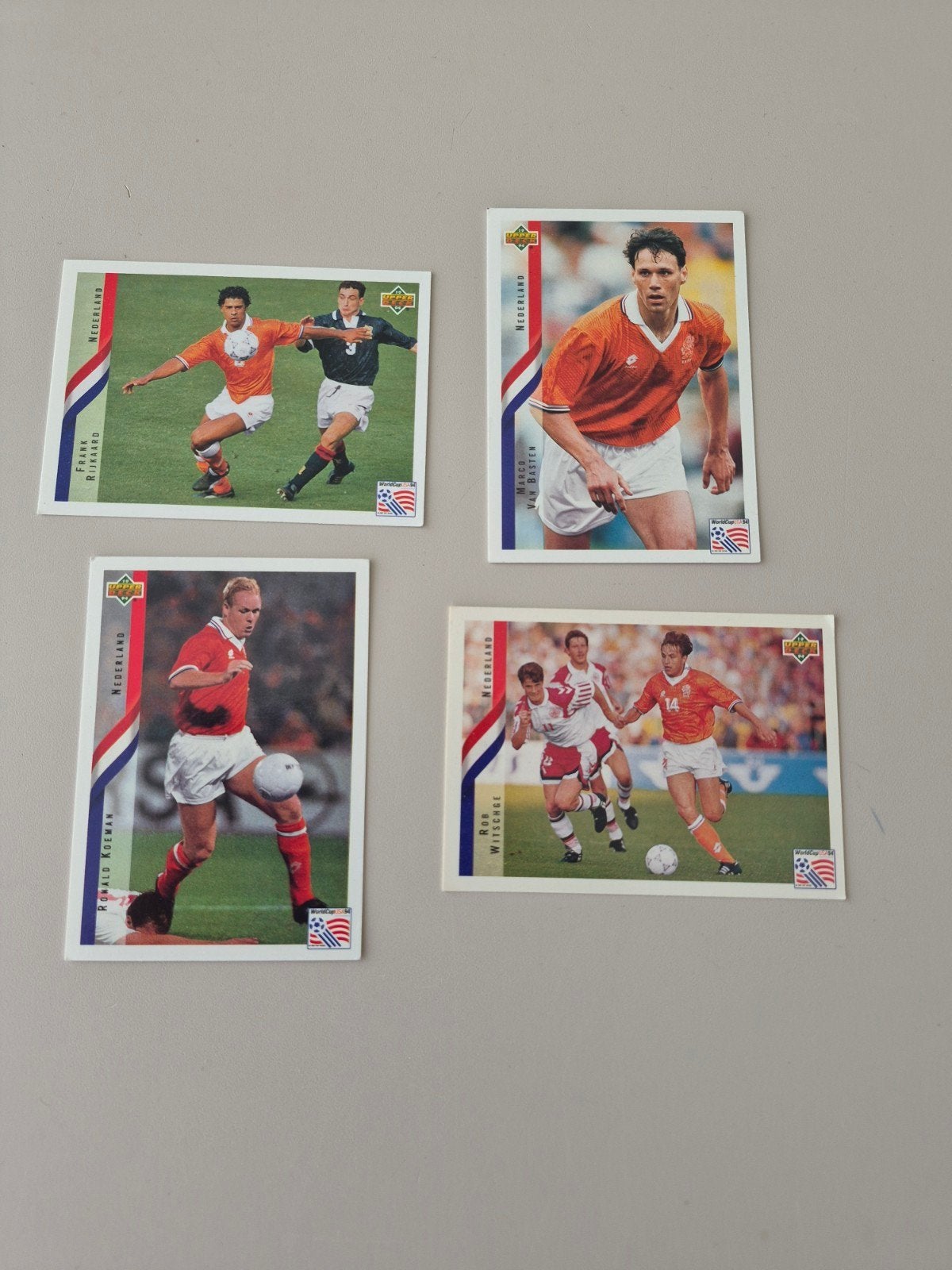 4 Nederlandse voetbalspelers - Upper Deck 1994, Ophalen of Verzenden