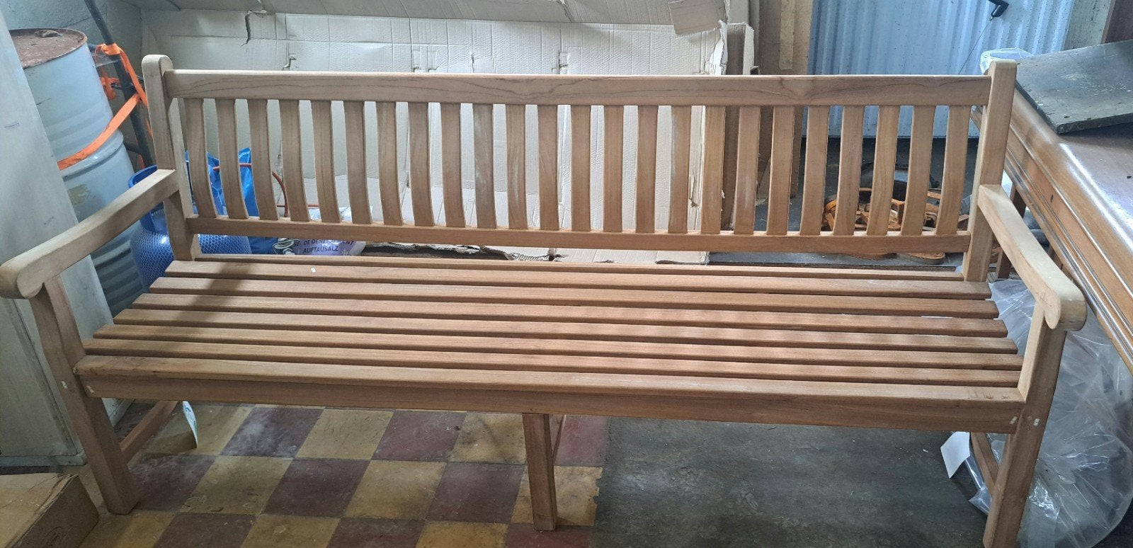Nieuwe teak tuinbank 215 cm, Enlèvement