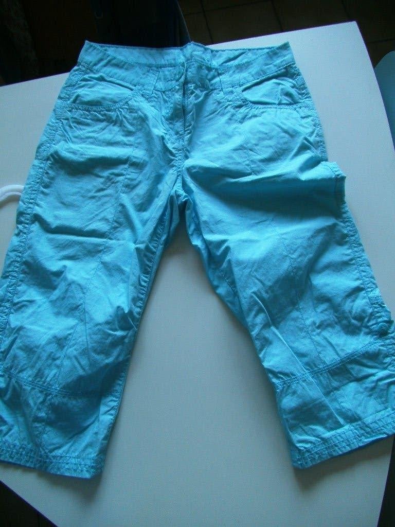 Lichtblauwe 3/4 zomerbroek maat 158, Broek, Gebruikt, C&A, Meisje